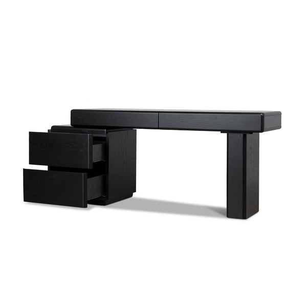 1.6M Office Desk | Black Oak | Myka Home