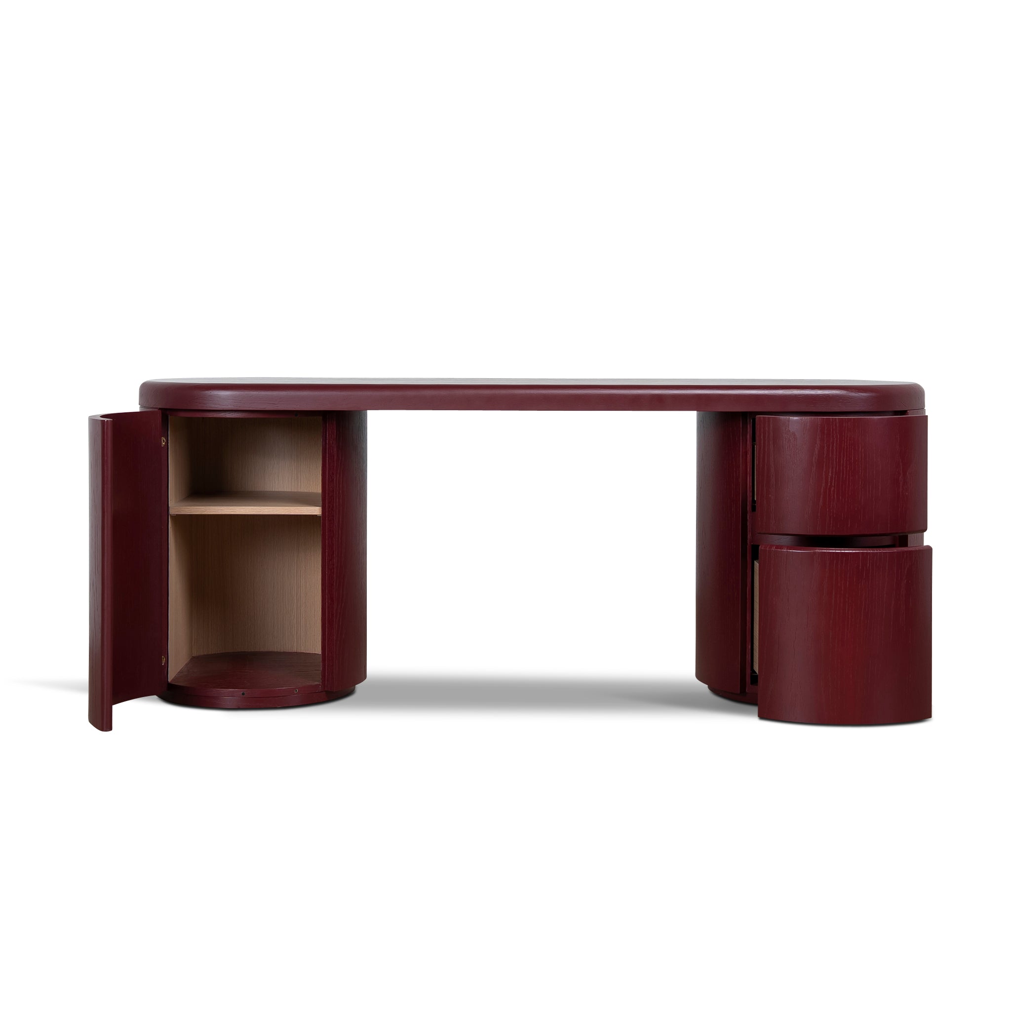 1.9M Office Desk | Burgundy Red | Myka Home