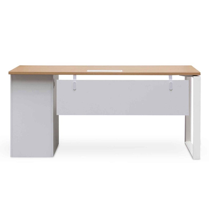 1 Seater Office Desk | Natural and White | Myka Home - View 11