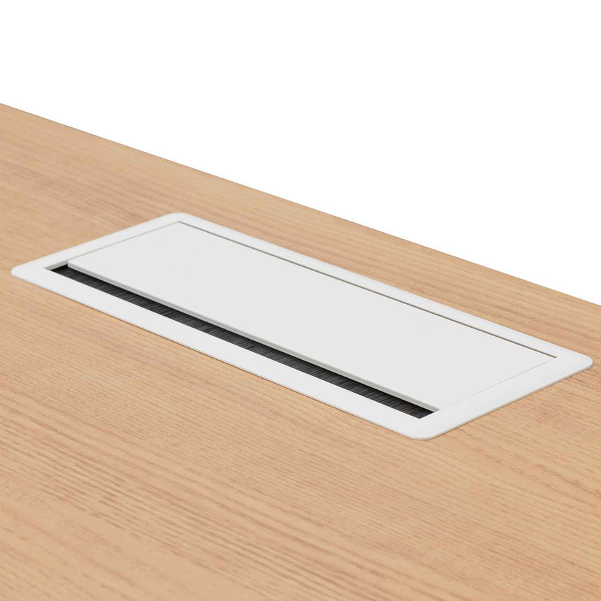 1 Seater Office Desk | Natural and White | Myka Home - View 6