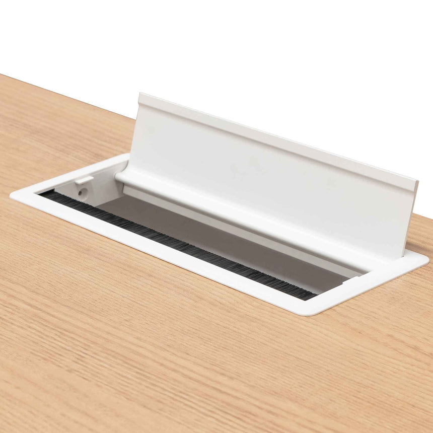 1 Seater Office Desk | Natural and White | Myka Home - View 7