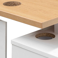 COT6546-SN 160cm Left Return Executive Office Desk - Natural