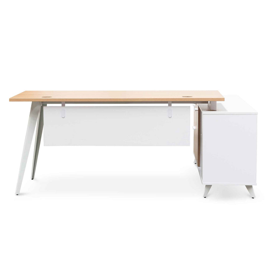 160cm Left Return Executive Office Desk | Natural | Myka Home - View 7