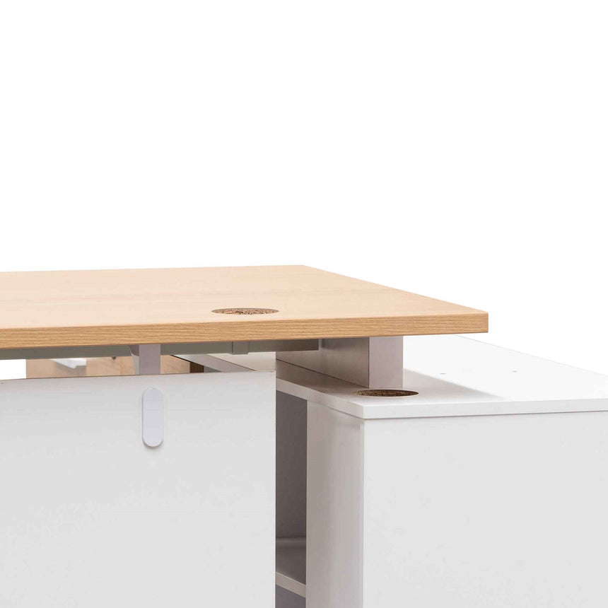 160cm Left Return Executive Office Desk | Natural | Myka Home - View 8