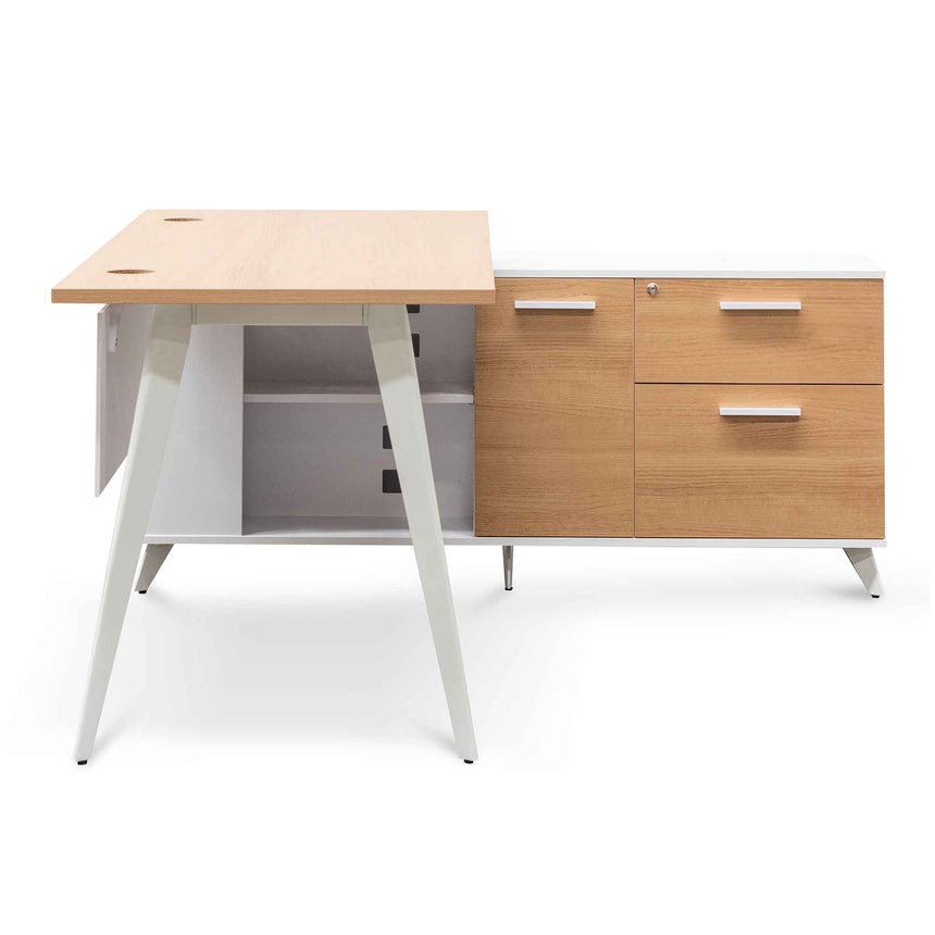 160cm Right Return Executive Office Desk | Natural | Myka Home - View 5
