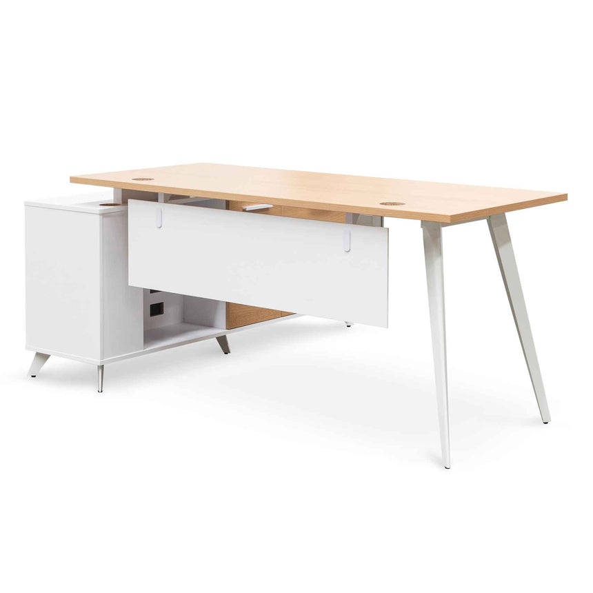 160cm Right Return Executive Office Desk | Natural | Myka Home - View 6