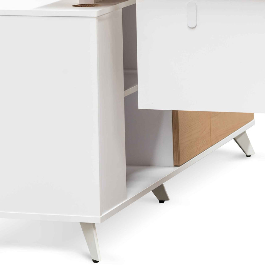 160cm Right Return Executive Office Desk | Natural | Myka Home - View 9