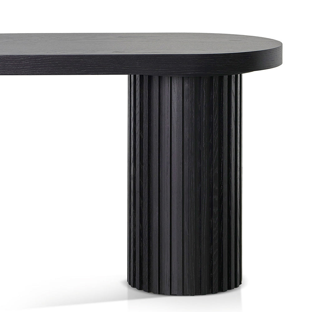 1.6m Office Desk | Black Oak | Myka Home - View 9
