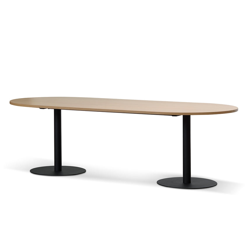 2.4m Oval Meeting Table | Natural | Myka Home
