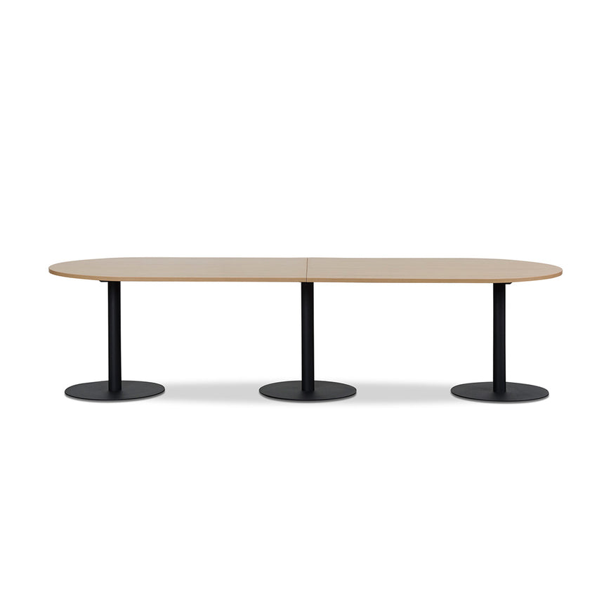 3m Oval Meeting Table | Natural | Myka Home - View 2