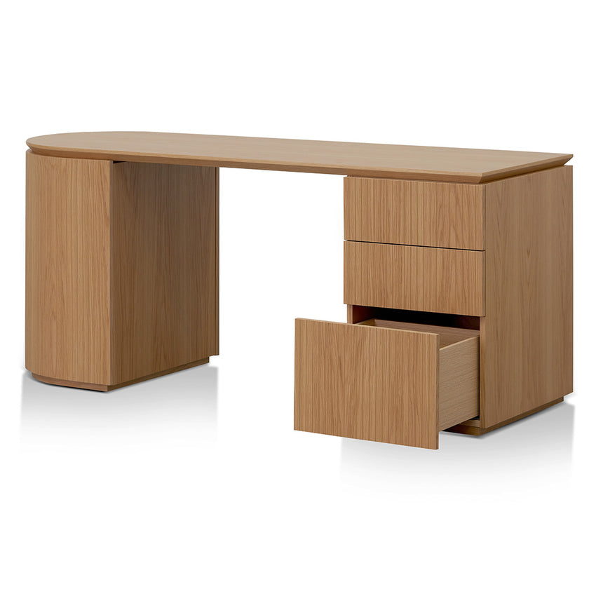 1.77m Right Drawer Office Desk | Natural Oak | Myka Home - View 5