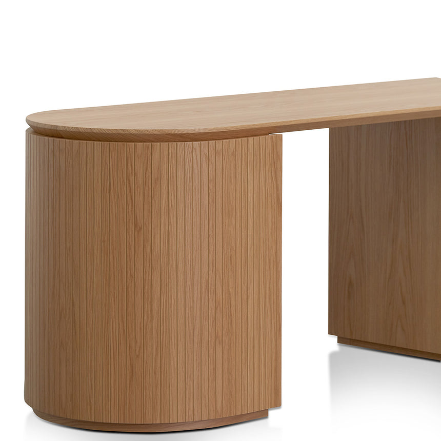 1.77m Right Drawer Office Desk | Natural Oak | Myka Home - View 7