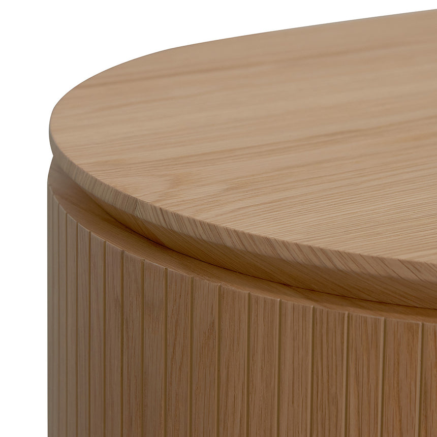1.77m Right Drawer Office Desk | Natural Oak | Myka Home - View 8