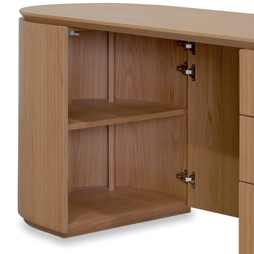 1.77m Right Drawer Office Desk | Natural Oak | Myka Home - View 6