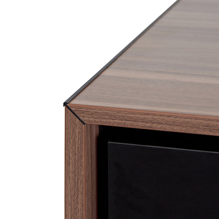 2.3m Left Return Office Desk | Walnut | Myka Home - View 5