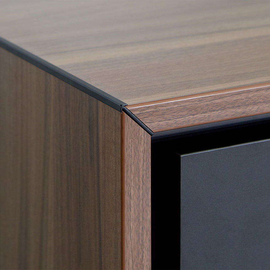 2.3m Left Return Office Desk | Walnut | Myka Home - View 4