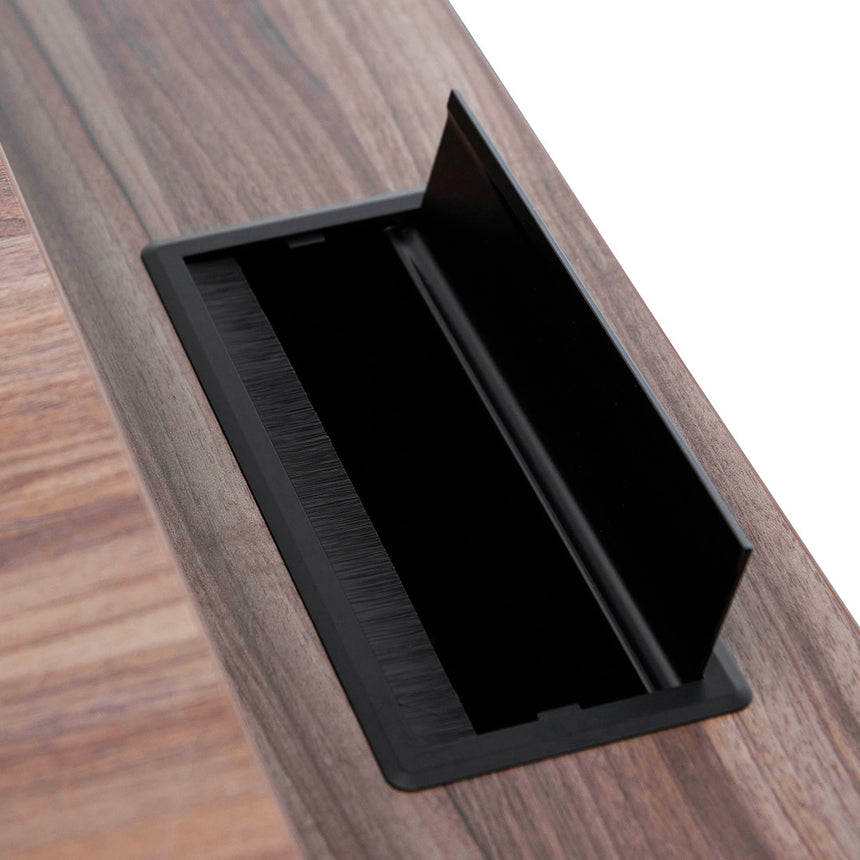 2.3m Left Return Office Desk | Walnut | Myka Home - View 9