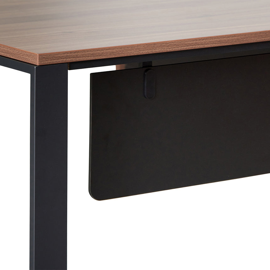 2.3m Left Return Office Desk | Walnut | Myka Home - View 11