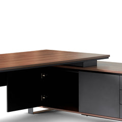 COT8350-SN 2.3m Right Return Office Desk - Walnut