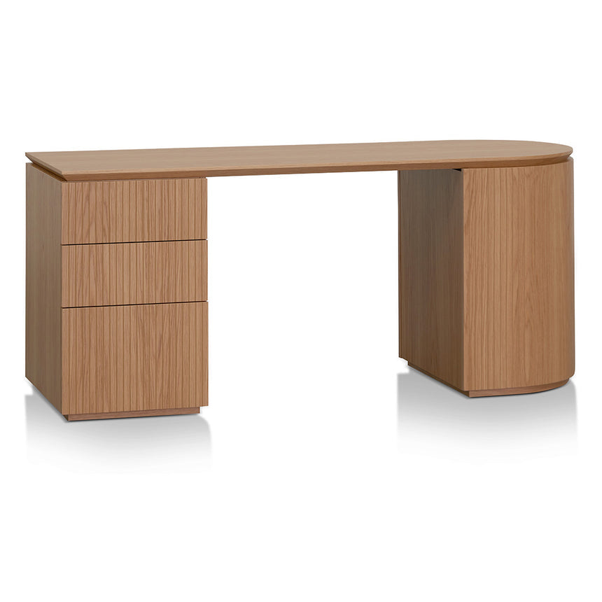 1.77m Left Drawer Office Desk | Natural Oak | Myka Home