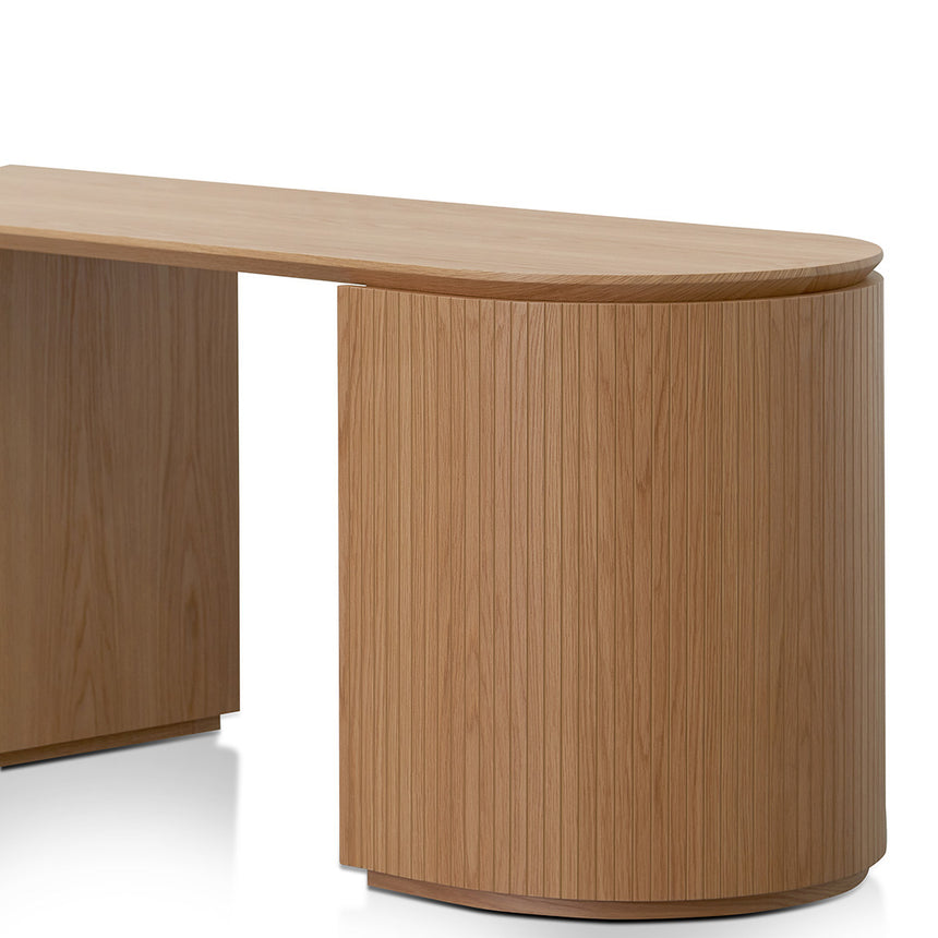 1.77m Left Drawer Office Desk | Natural Oak | Myka Home - View 7