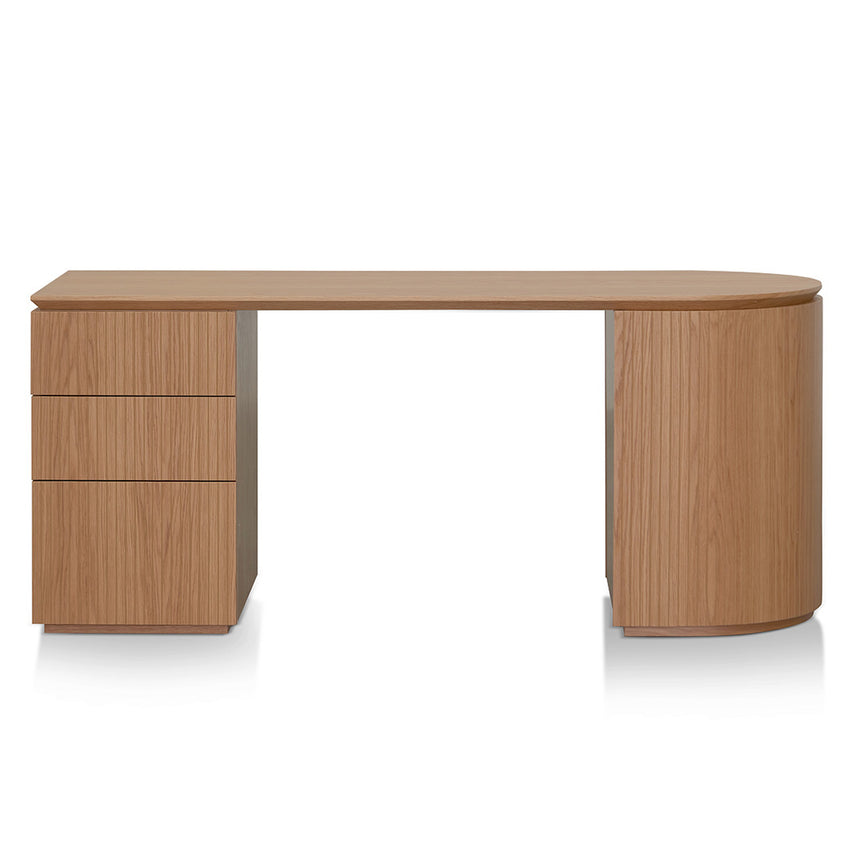 1.77m Left Drawer Office Desk | Natural Oak | Myka Home - View 2