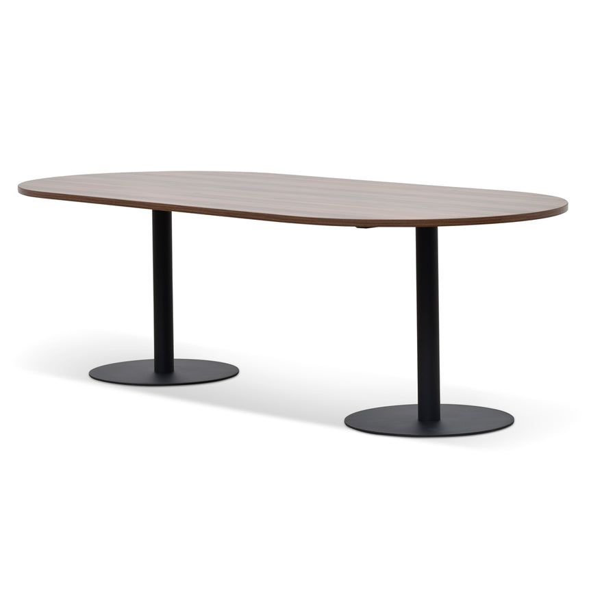 2.4m Oval Meeting Table | Walnut | Myka Home - View 2