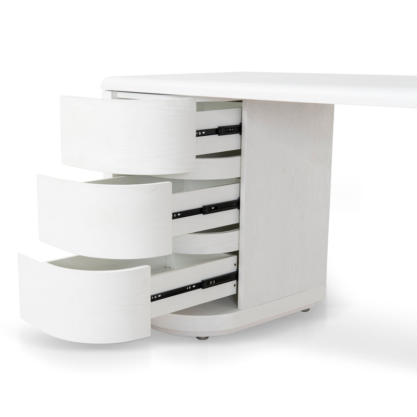 1.6m Office Desk | White | Myka Home - View 14