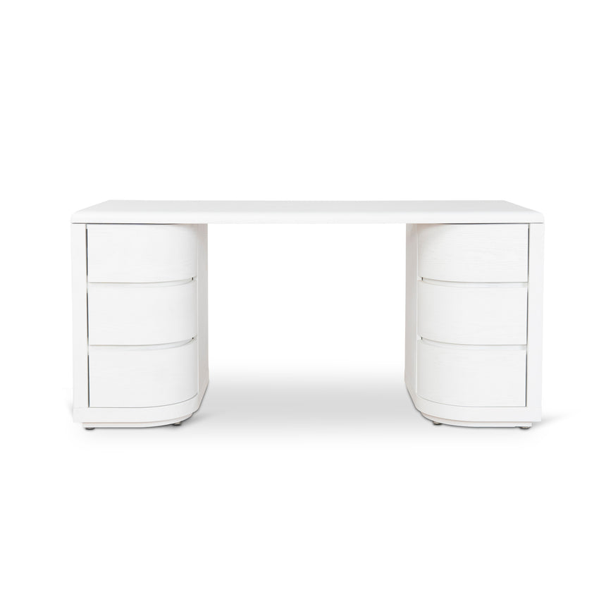 1.6m Office Desk | White | Myka Home - View 2