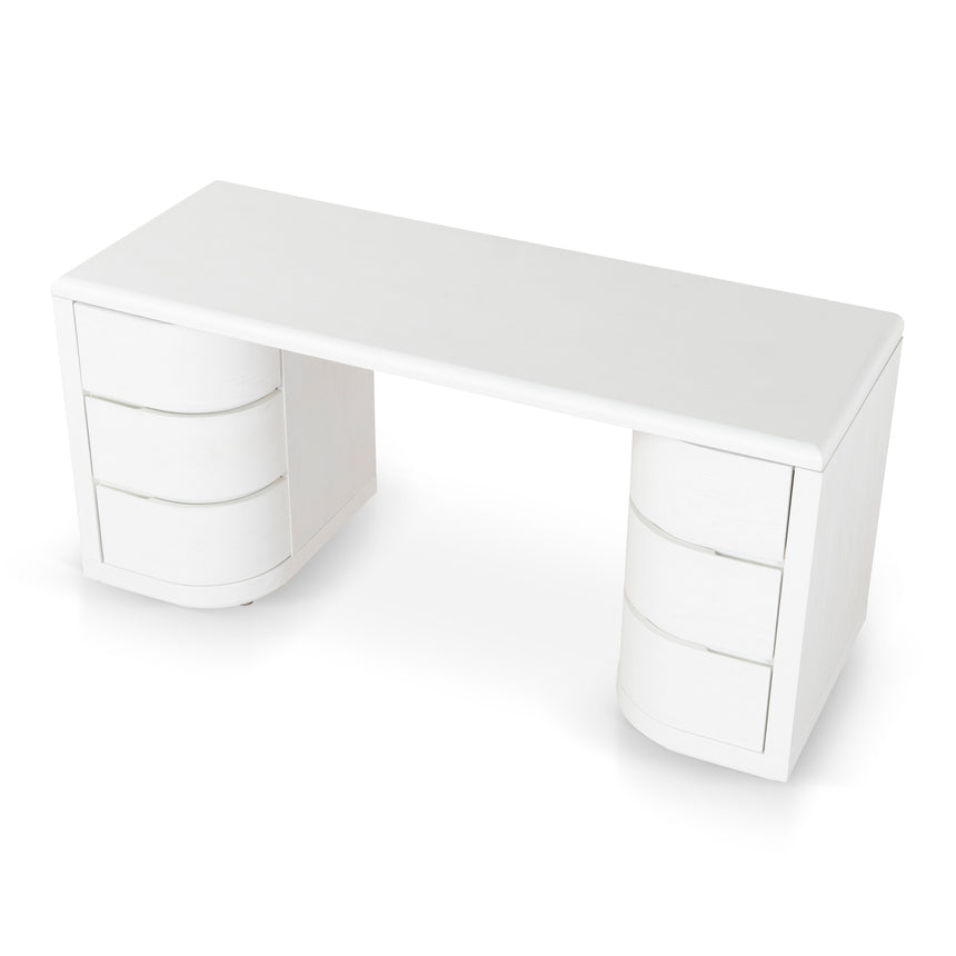 1.6m Office Desk | White | Myka Home - View 4