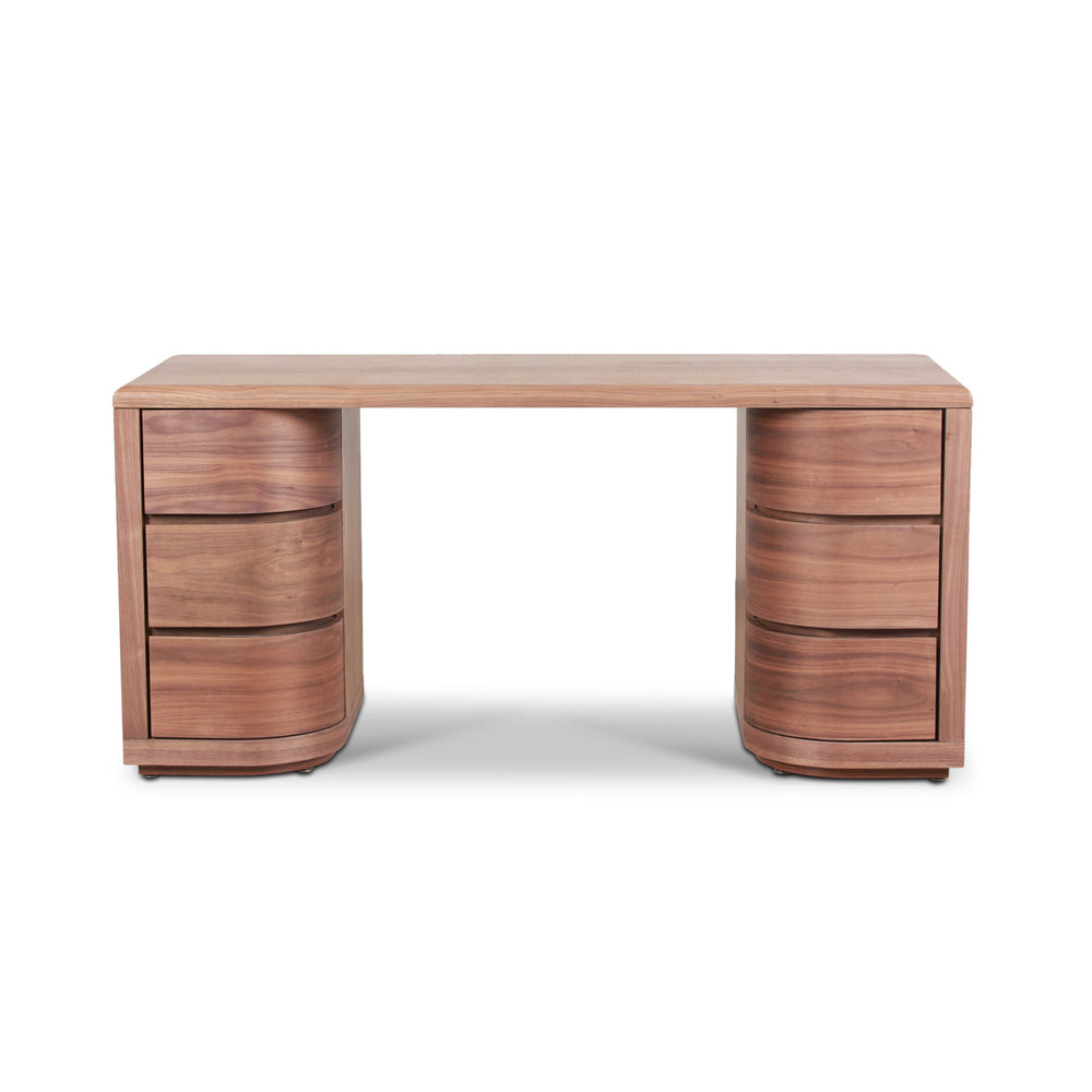 160cm Office Desk | Walnut | Myka Home - View 2