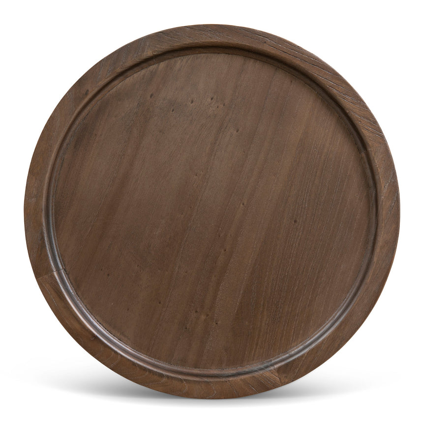 34.5cm Round Side Table | Walnut | Myka Home - View 10