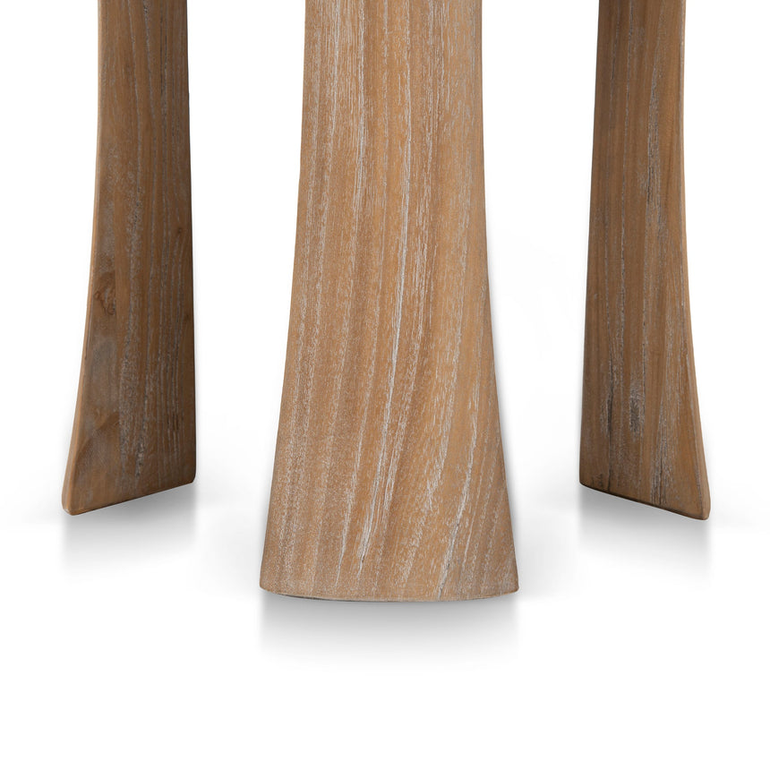 34.5cm Round Side Table | Dark Natural | Myka Home - View 7
