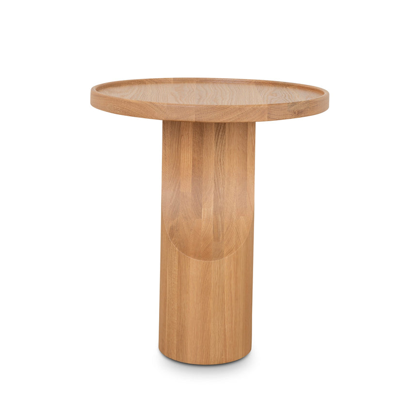 45cm Round Side Table | Natural Oak | Myka Home - View 2