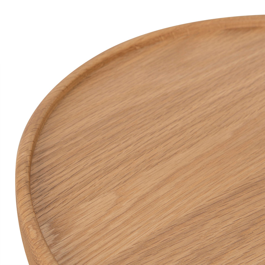 45cm Round Side Table | Natural Oak | Myka Home - View 4
