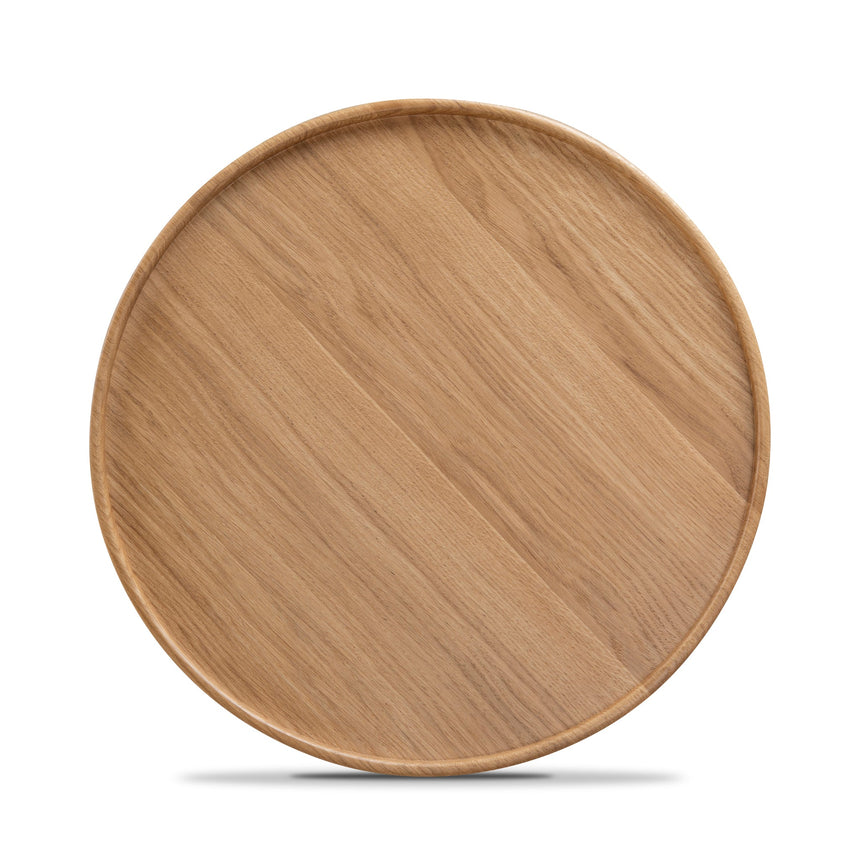 45cm Round Side Table | Natural Oak | Myka Home - View 10