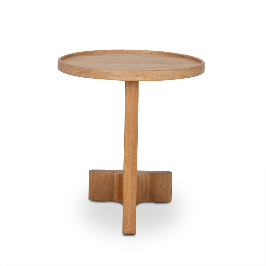 45cm Round Side Table | Natural Oak | Myka Home - View 3