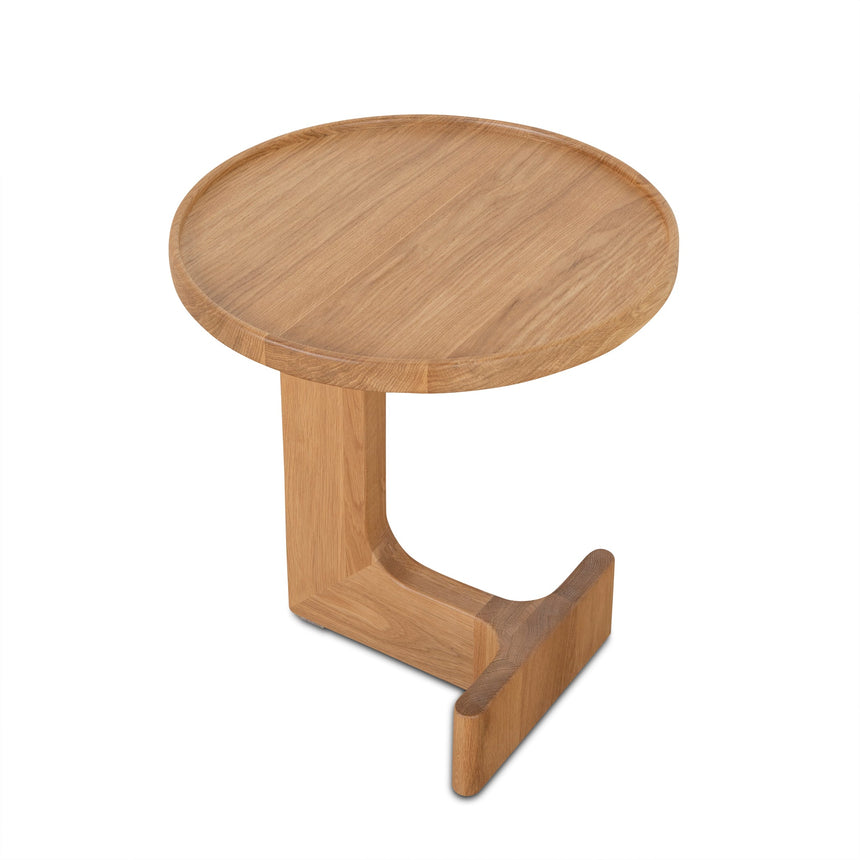 45cm Round Side Table | Natural Oak | Myka Home - View 4