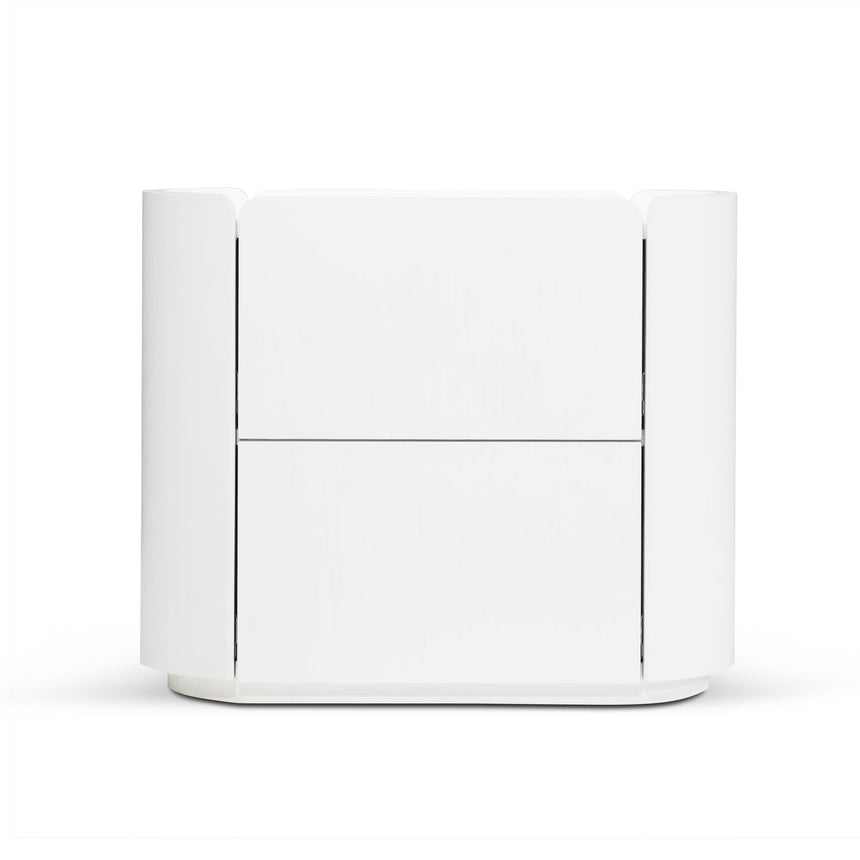 60cm Bedside Table | White Oak | Myka Home - View 2
