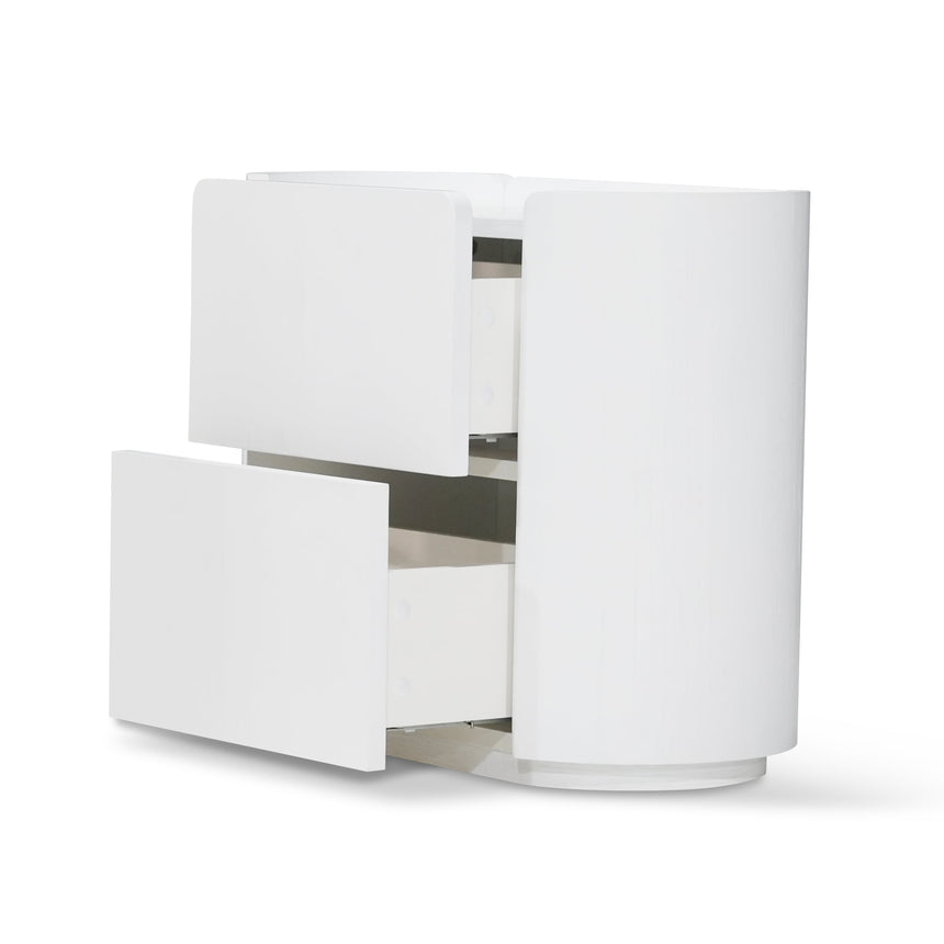 60cm Bedside Table | White Oak | Myka Home - View 4