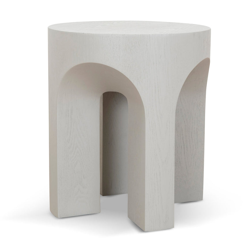 49.5cm Round Side Table | Light Grey | Myka Home
