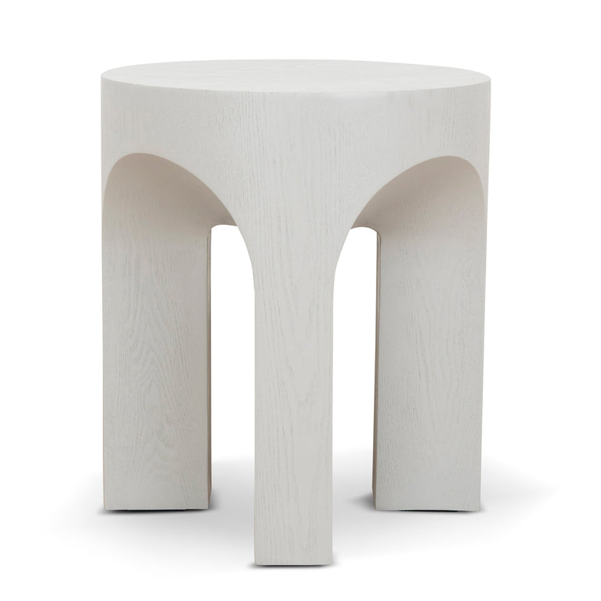 49.5cm Round Side Table | Light Grey | Myka Home - View 2