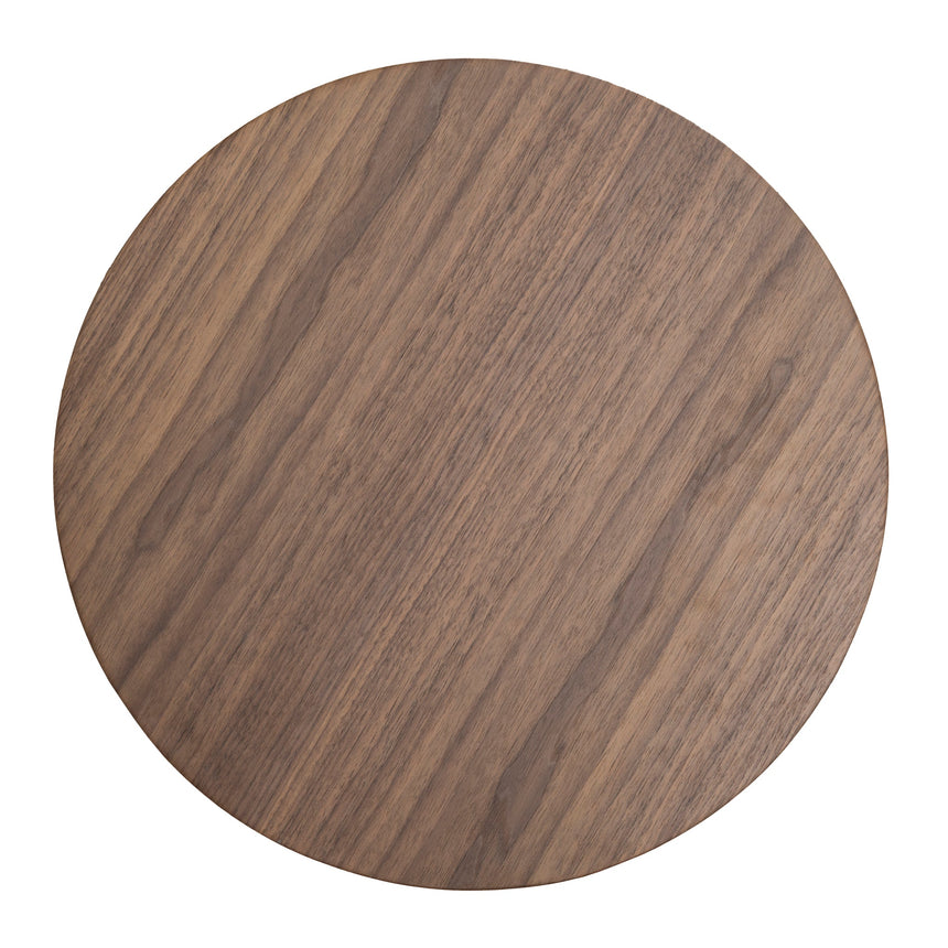 49.5cm Round Side Table | Walnut | Myka Home - View 10