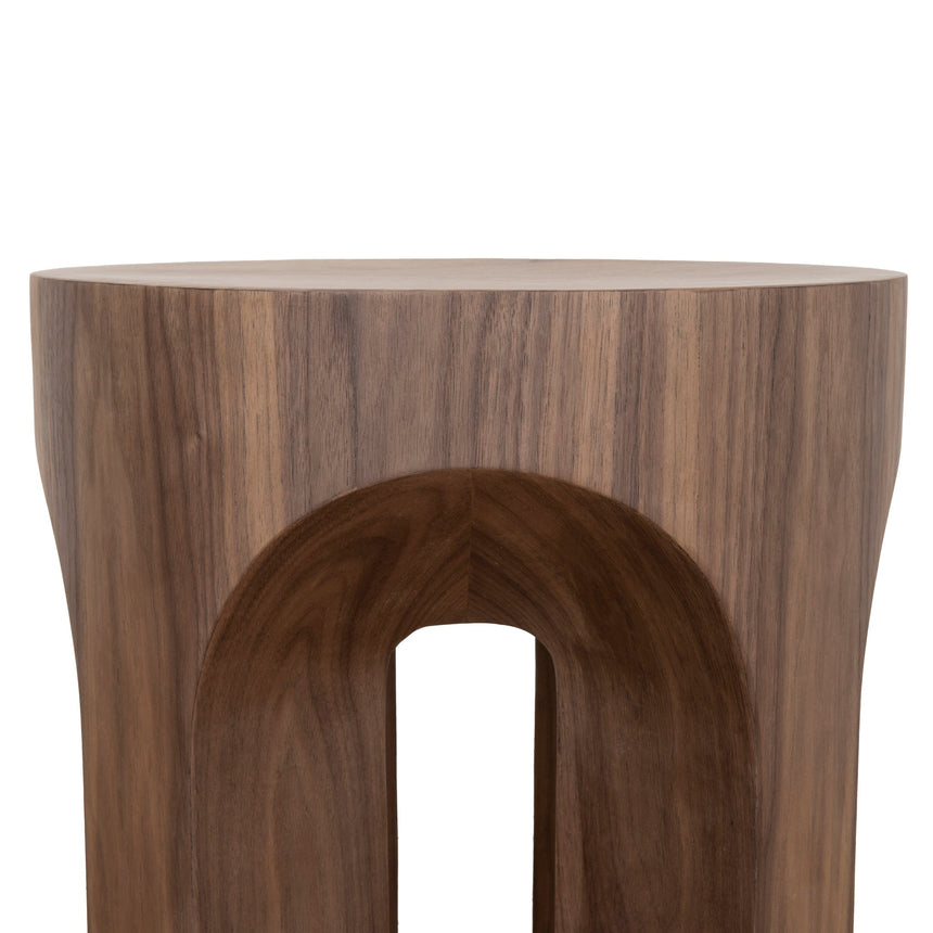49.5cm Round Side Table | Walnut | Myka Home - View 6