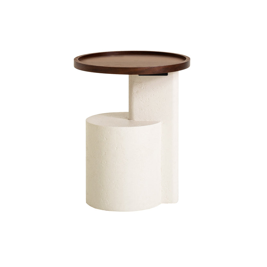 White Side Table | Walnut | Myka Home - View 2