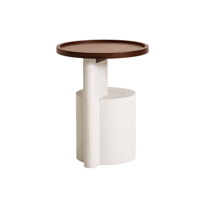 White Side Table | Walnut | Myka Home - View 4
