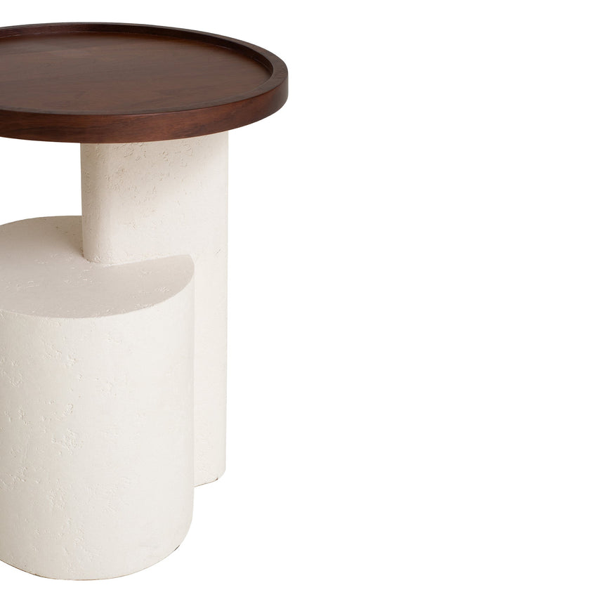White Side Table | Walnut | Myka Home - View 6