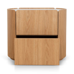 60CM Bedside Table | Natural Oak With Marble Top | Myka Home
