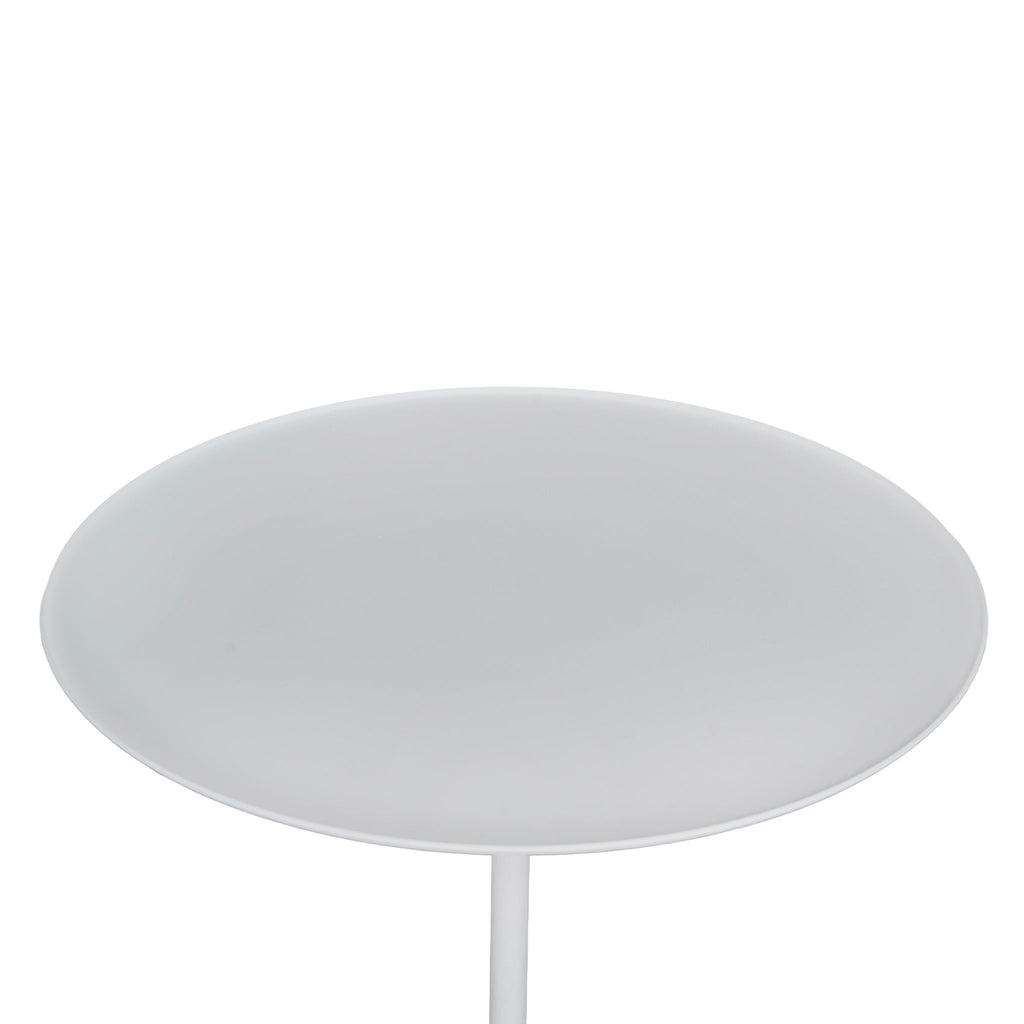 45cm Matte White Side Table | Travertine | Myka Home - View 4