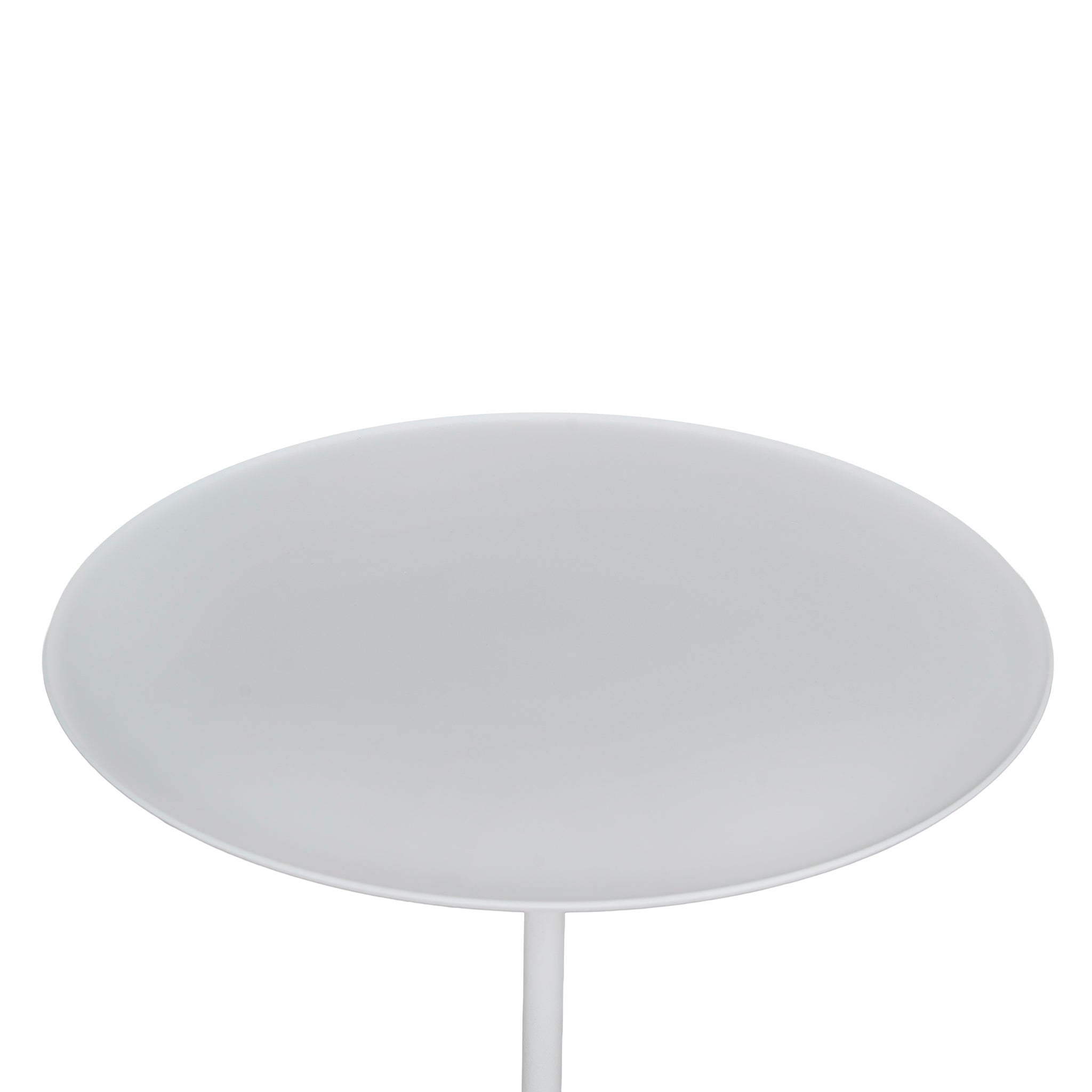 45cm Matte White Side Table | Travertine | Myka Home - View 4